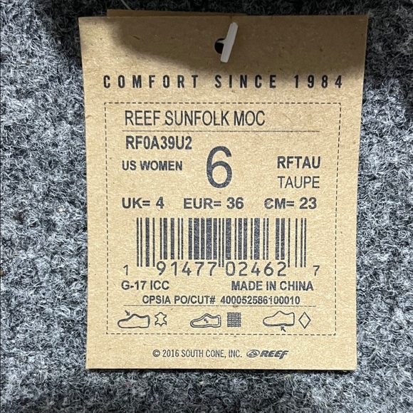 Reef Sunfolk Women’s Taupe Suede Slip on Moccasin - Picture 7 of 7